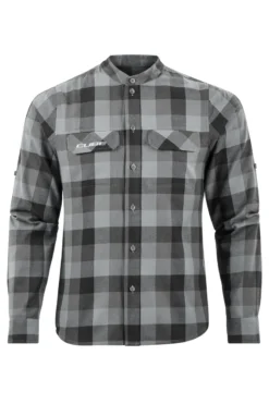 Cube Long Sleeve Work Shirt - Grey Check -Ride Shield Shop 11090 1