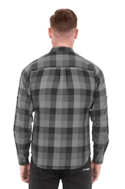 Cube Long Sleeve Work Shirt - Grey Check -Ride Shield Shop 11090 3
