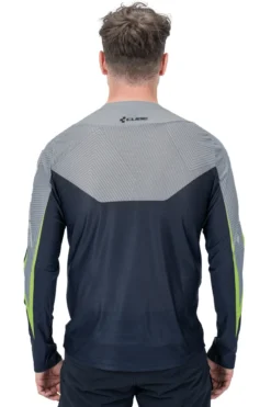 Cube Edge Round Neck Long Sleeve Jersey - Grey/Lime -Ride Shield Shop 11142 3