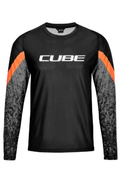 Cube Edge Round Neck Long Sleeve Jersey - X Action Team -Ride Shield Shop 11143 1 1