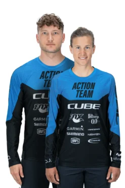 Cube Edge Round Neck Long Sleeve Jersey - X Action Team -Ride Shield Shop 11144 2