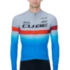 Cube Teamline Long Sleeve Jersey - Blue/Red/Grey -Ride Shield Shop 11492 2