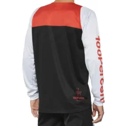 100 Percent R-Core Men's Long Sleeve Jersey - Black/Racer Red -Ride Shield Shop 40005 00000 2
