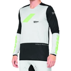 100 Percent R-Core X Long Sleeve Jersey - Charcoal/Black