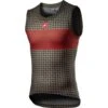 Castelli Pro Mesh Mens Sleeveless Base Layer - Black/White -Ride Shield Shop CS21023BarkGreenFieryRed
