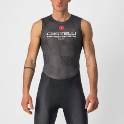 Castelli Pro Mesh Men's Sleeveless Base Layer - Silver Grey 9 Castelli Pro Mesh Men's Sleeveless Base Layer - Silver Grey -Ride Shield Shop CS220330101 1 1