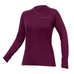 Endura BaaBaa Blend Women's Long Sleeve Baselayer - Paific Blue -Ride Shield Shop E6165AU lg 1