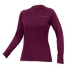 Endura BaaBaa Blend Women's Long Sleeve Baselayer - Aubergine -Ride Shield Shop E6165AU lg