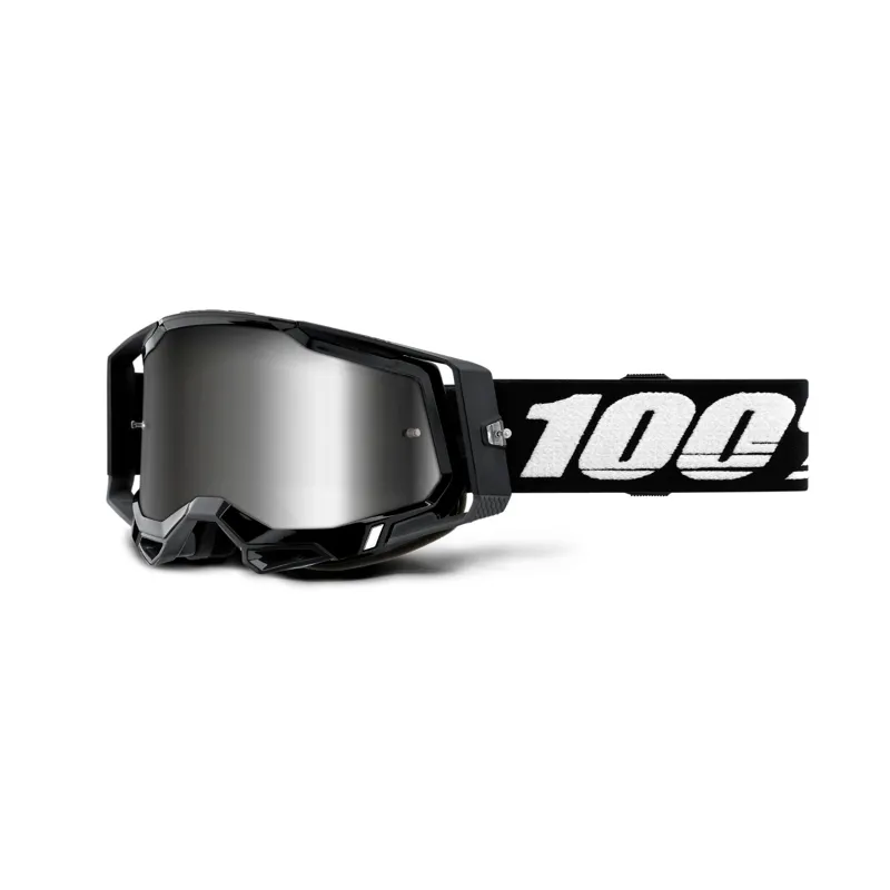 100 Racecraft 2 MTB Goggles - Black/Silver Mirror Lens 6 100 Racecraft 2 MTB Goggles - Black/Silver Mirror Lens - Image 4