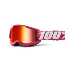 100 Percent Strata 2 MTB Goggles - Orange/Gold Mirror Lens