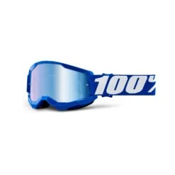 100 Percent Strata 2 Youth Goggles - Black/Silver Mirror Lens
