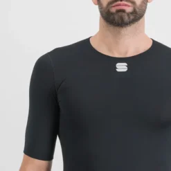 Sportful Midweight Men's Short Sleeve Base Layer - Black -Ride Shield Shop SF21551BLK4