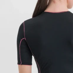 Sportful Midweight Women's Short Sleeve Base Layer - Black -Ride Shield Shop SF21553BLK5