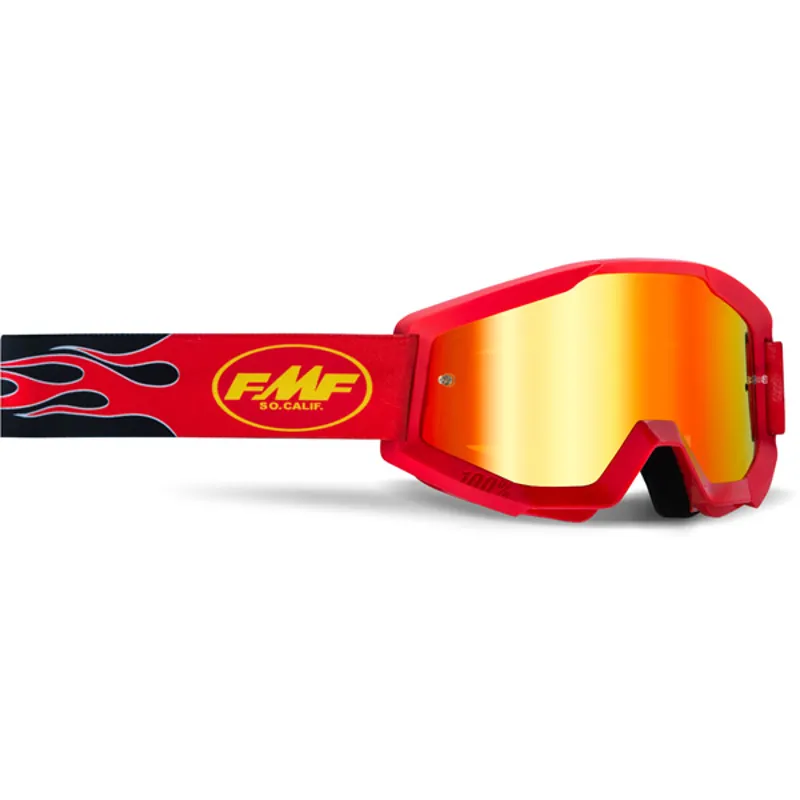 FMF PowerCore Flame Goggles - Red Frame/Mirror Red Lens 3 FMF PowerCore Flame Goggles - Red Frame/Mirror Red Lens - Image 2