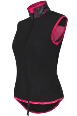 Funkier Cobina Womens Windbreaker Gilet - Black/Pink -Ride Shield Shop p5864e286a06cc4.85840559