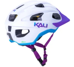 Kali Pace MTB Helmet - Solid Matt White/Blue/Purple -Ride Shield Shop pace sld mat wht blu prp a3 1024x1024
